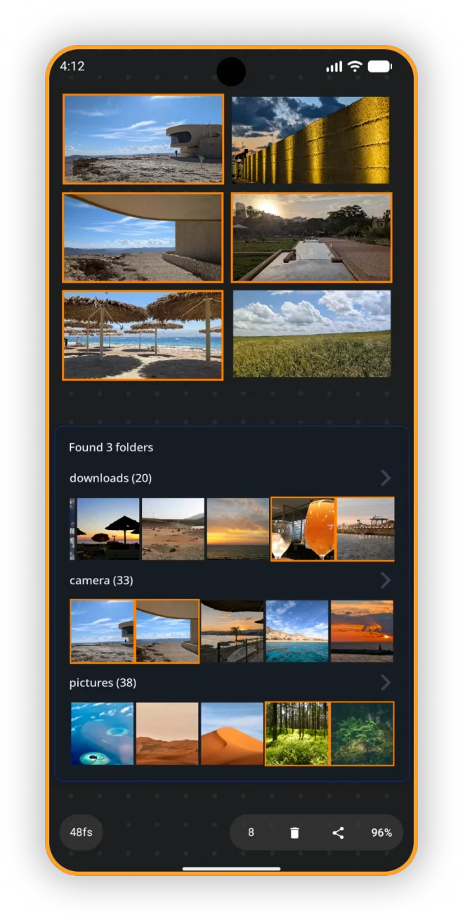Explore and arrange photos spatially