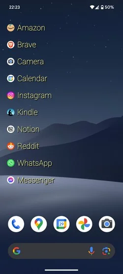 Launchy Widget Android Application Clean App List